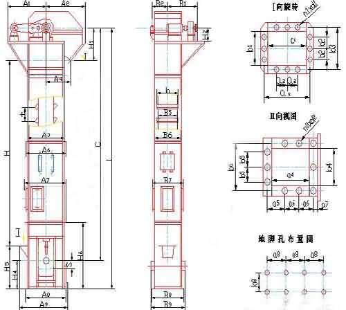 斗式提升機(jī)圖紙廠家展示 斗式提升機(jī)圖紙廠家展示